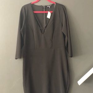 Charolette Russe + Black Textured Bodycon Dress